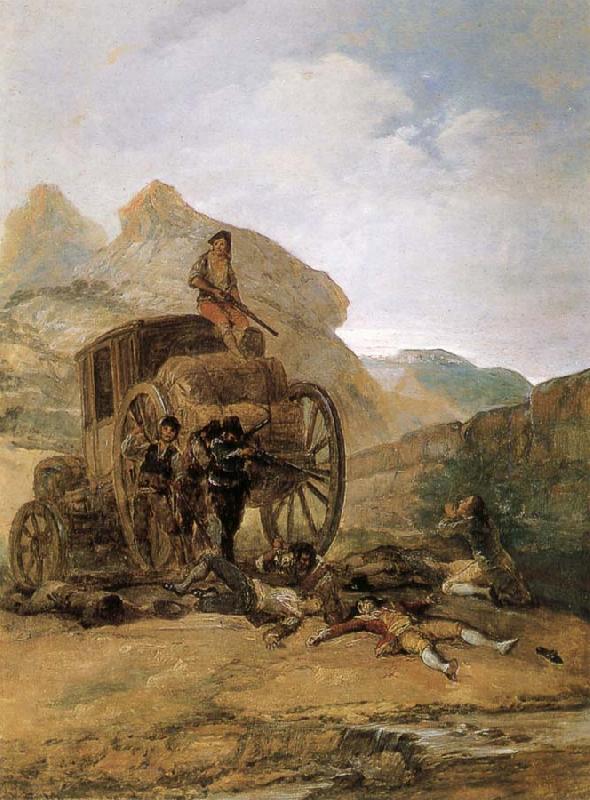 Francisco Goya Assault on a Coach Sweden oil painting art